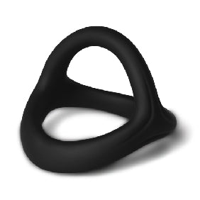 Black 3 in 1 Ultra Soft Cock Ring for Erection Enhancement