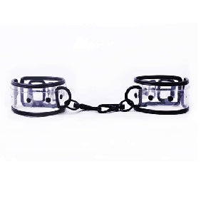 Clear Handcuffs with Black Chain
