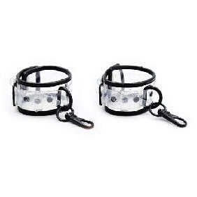 Clear Handcuffs with Black Chain