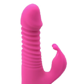 9 Speed Thrusting Rabbit Vibrator with Rotation in Pink