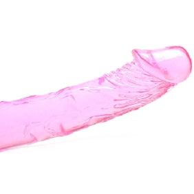17" CLEAR PINK DOUBLE ENDED REALISTIC DILDO