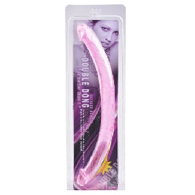 17" CLEAR PINK DOUBLE ENDED REALISTIC DILDO
