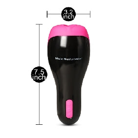 12-Speed Male Vibrating Masturbator with Heating Function in Pink