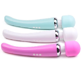 Pink 20-Mode Whisper Quiet USB Recharging Wand Massager