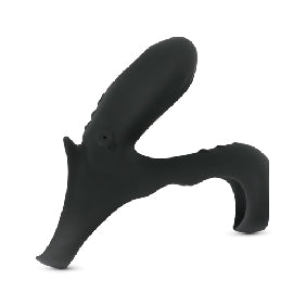 Vibrating Black Double Sleeve Cock Ring